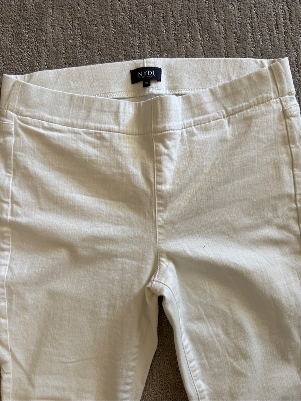 NYDJ White Slim Pull-On Ponte Pants